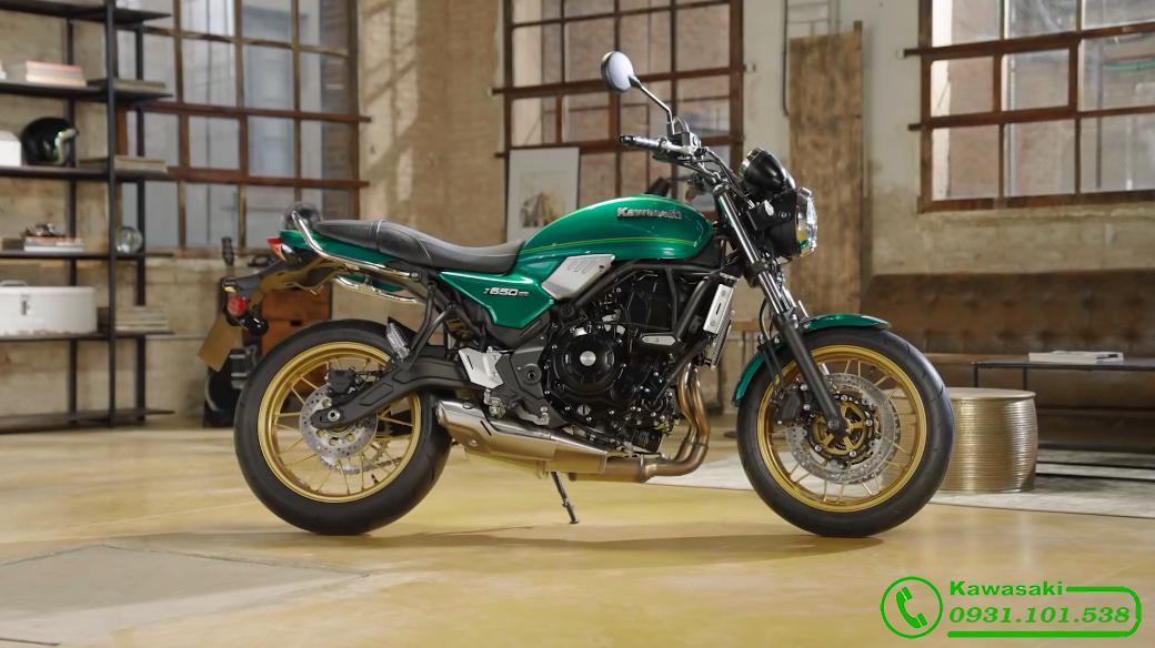chi tiết  linh kiện Kwasaki Z650RS 2023 mới chính hãng ,màu xanh