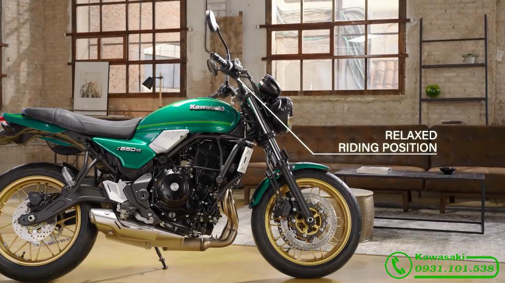 chi tiết  linh kiện Kwasaki Z650RS 2023 mới chính hãng ,màu xanh