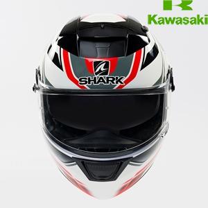 SHARK-HELMET(KAWASAKI)WHT/RED/BLK